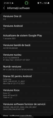 Android 11 pe Galaxy A51